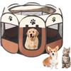 Unpoten Beccucciolo pieghevole per cuccioli, box per interni, box per cani pop-up, recinto portatile per animali domestici, becco per cani per interni, conigli, gatti, cani, conigli 73 x 73 x 43 cm (caffè)