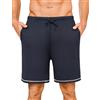 Jahetuul Pantaloni Pigiama da Uomo Pantaloncini Corti Uomo Cotone Estivi con Tasche Leggeri Pantalone Bermuda Casual con Coulisse