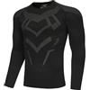 AMZSPORT Maglia Compressione Uomo Maglia Termica Manica Lunga Maglietta Palestra Compression Shirt Ciclismo Sportiva Running, Nero, S