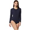 Merry Style Body Manica Lunga Donna MS-114 (Blu Scuro, XL)