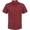 COOFANDY Camicia Uomo Maniche Corte Camicie Estive Regular Fit Camicie Quadri Flanella Camicia da Lavoro Rosso & Nero M