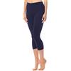 Antie Leggings 3/4 Pantaloni Capri Donna AN60-101 (Blu Marino, L)