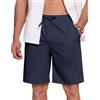 COOFANDY Pantaloncini da Uomo in Lino Casual, Baggy, Pantaloncini Elasticizzati in Vita con Coulisse, Pantaloncini Estivi da Spiaggia, Shorts Traspiranti, Pantaloncini Leggeri Nero S