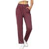 iClosam Pantaloni Tuta Donna in Cotone Pantaloni della Larghi con Tasche e Coulisse Pantaloni Sportivi Ccomodi per Jogging Fitness Sport S-XXL