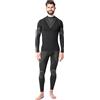 Ladeheid Completo Maglia e Calzamaglia Termiche Uomo LAGI003 (Nero/Blu Marino, M)