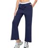 Aottori Pantaloni Sportivi Donna in Cotone Pantaloni Tuta Vita Alta Pantaloni della Tuta a Gamba Larga Pantaloni Jogger Leggeri Pantalone con Tasche e Coulisse per Jogging Sport Yoga Blu Scuro M