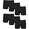 Channo Boxer in Nylon Senza Cuciture, Colori Uniformi, Nero, Confezione da 6, XXL