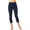 Bellivalini Leggings 3/4 Pantaloni in Cotone Donna BLV50-156 (Blu Marino, XXL)