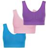 UnsichtBra Donna Set di 3 Reggiseni | Brassiere Senza Ferretto | Ultra Confortevole e Invisibile | Anti Sudore | Senza Cuciture | Elasticizzato e Traspirante | Nero, Bianco, Beige | Lingerie Cotone