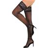 RSLOVE Autoreggenti Donna Sexy Calze per Reggicalze in Pizzo Antiscivolo Nero Taglia unica