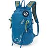Terra Peak® Zaino da Trekking 20 litri uomo donna blu ACTIVE 20 PICCOLO - Zaino da escursionismo, viaggio sportivo e montagna da esterno ergonomico e impermeabile per Hiking e escursioni, traspirante