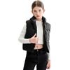 SOLOCOTE Gilet Invernale Reversibile per Ragazze con Cappuccio Foderato in Sherpa Giacca Senza Maniche Spessa per Bambini Nero 10 anni