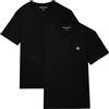Calvin Klein Jeans T-Shirt Maniche Corte Uomo Confezione da 2 Monologo Scollo Rotondo, Nero (CK Black/CK Black), M