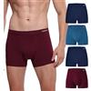 INNERSY Boxer da uomo, morbido, biancheria intima sportiva, traspirante, confezione da 4, Vino/2 Blu Navy/Blu, XXL