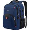 Cafele Zaino Uomo Zaino per PC Portatile, Zaino Porta PC 17 Pollici Zaino Antifurto Impermeabile, Zaino Lavoro con Fessura USB, Zaino PC per Universita Scuola Viaggio, Nero