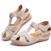 Hitmars Sandali Donna Plateau Estivi Ciabatte Chiuse con Zeppa Vintage Pantofole alla Caviglia Comode Piattaforma Scarpe Tacco Mules 2 Grigio 37 EU