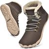 ZDQ Stivali da Neve Donna Uomo Invernali Caldo Scarpe Moda Antiscivolo Stivaletti Marrone 44