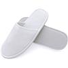 JOMIX Set Ciabatte Ospiti Lavabili in Spugna Pantofole da Viaggio Hotel SPA Punta Chiusa MD3762 (Bianco C 2 Paia, 38/39)