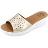 JOMIX Ciabatte Donna Estive Anatomiche Pantofole Zeppa Eleganti Comode da Casa Mare Spiaggia Piscina Made in Italy TD1963 (Oro, 40)