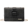 QUEEN HELENA Borsa Piccola a Spalla Borsetta Rigida Clutch Elegante Donna M1060 (Nero)