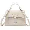 QUEEN HELENA Borsa a Mano Rigida Capiente con Tracolla Rimbovile Casual Elegante Donna M1038 (Beige)