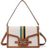 QUEEN HELENA Borsa Rigida a Spalla con Tracolla Rimovibile Casual Elegante Donna M1043 (Marrone)