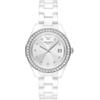 Emporio Armani Orologio da donna a tre sfere color argento e in ceramica bianca, AR70014, Bianco e Argento, 36 mm