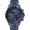 BOSS Orologio con Cronografo al Quarzo da Uomo Collezione HERO con Cinturino in Acciaio Inossidabile Blu - 1513758