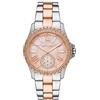 Michael Kors Orologio Everest da donna, movimento cronografo al quarzo con cinturino in acciaio inossidabile o in silicone, 40 mm, Tono argento e tono oro rosa