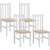 HOMCOM Set di 4 Sedie da Cucina Sedie da Pranzo, Legno Massiccio, Design Moderno, 38,5 cm x 47,5 cm x 99 cm, Naturale | Aosom Italy