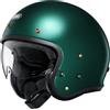 SHOEI Casco Jet Shoei J-O2 Unic British Green