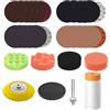 Ooioahuaoo Kit Lucidatura Auto da 31 Pezzi, Resistente e Facile da Usare, Kit Lucidatura Fari Auto, Versatile, Kit Lucidatura Fari, per Riparare e Ripristinare i Fari delle Auto (Marrone)