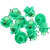 X AUTOHAUX 10pcs DC 12 V T5 B8.4D LED luce del cruscotto verde per interno auto