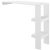 [en.casa] Bancone da Muro Tavolo Alto da Bar per la Casa 120 x 45 x 106 cm Penisola Cucina con 2 Ripiani - Bianco