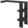 [en.casa] Bancone da Muro Tavolo Alto da Bar per la Casa 120 x 45 x 106 cm Penisola Cucina con 2 Ripiani - Nero