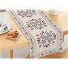 BIANCHERIAWEB Tovaglia Copritavolo Centrino Runner Tavola Tirolese Montagna Baita Tricot 40x130 Tricot
