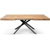PAZZO DESIGN Tavolo Allungabile George, Gambe Tubolari Incrociate Menego Nero, Made in Italy, Color Rovere rustico, 160 x 90 x 74 - Id_1930
