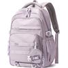 Amythe Zaino Scuola Media e Superiore Ragazza, Zaino Viaggio Donna Zainetto Casual Moda Impermeabile Grande, Zaino per Laptop da 15.6 pollici, Viola