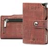Bronzi Portafoglio Portafoglio Uomo Slim - In Pelle Marrone - Porta Carte Credito - Portacarte uomo - Mini Porta Tessere (vero Sughero)