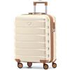 Flight Knight Valigie Rigide in ABS Leggere a 4 ruote - Bagaglio a mano approvato per oltre 35 compagnie aeree come British Airways, easyJet e dimensioni massime per Lufthansa 55 x 40 x 23 cm