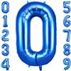 OFFCUP Palloncini Compleanno Blu 101 CM, Palloncino Numero 0, Foil Palloncini Numeri, Giganti Palloncini Numeri, Decorazioni Festa Compleanno, Gonfiabili Pallone per Anniversario