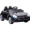 AIYAPLAY Macchina Elettrica per Bambini 3-6 Anni 12V Licenza Mercedes SLC 300, 3-5km/h Auto Elettrica per Bambini con 2 Motori, Sospensioni, Telecomando, Musica, Clacson e Fari, in PP e Metallo, Nero