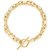 Jewels by Leonardo, bracciale Elisabetta, in acciaio inox dorato, catena ad ancora forte, levigata, lunghezza 19,5 cm, gioiello regalo per donne - 024862, Eine Grösse, Acciaio inossidabile, Nessuna