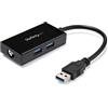 StarTech.com Hub USB 3.0 a due porte con Ethernet, Adattatore di rete RJ45 Gigabit Ethernet per Windows / Mac / Chrome (USB31000S2H)