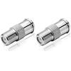 conecto connettore F, accoppiamento F, presa F rapida su presa F, adattatore per prolunga cavo antenna/cavo coassiale, set di 2