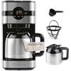 Barista Kaffee & Technik Barista - Macchina da caffè con serbatoio termico, timer 24 ore, filtro permanente, per 8 tazze di caffè, macchina da caffè per polvere [acciaio inox]