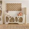 DEGHI Credenza 137x62h cm in legno effetto pietra beige - Ilenia
