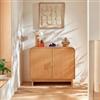 DEGHI Credenza 100x85h cm in legno effetto betulla con 2 ante - Vicentina