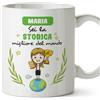 Mugffins Tazza Personalizzata in ceramica per STORICA donna 11 oz / 350 ml - In italiano - Sei migliore del mondo - Idea regalo per compleanno, anniversario, natale, laurea