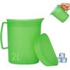 Mypicompany Brocca dell'acqua in Plastica Premium 2 L, Senza BPA, Multifunzionale per Celebrazioni e Attività all'aperto, Brocca D'acqua in Plastica Colore Verde Semi-Trasparente.